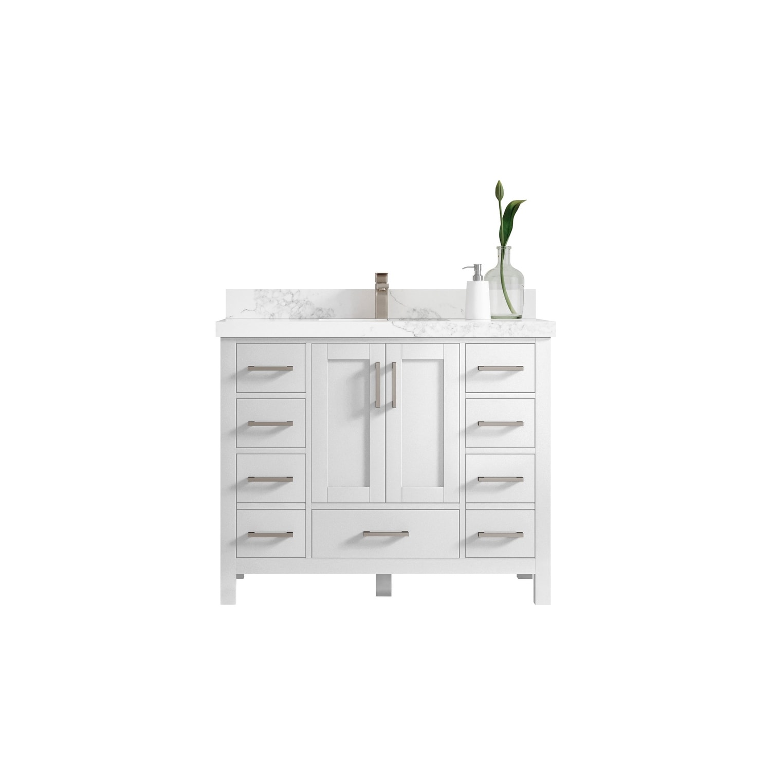 Willow Collections 42 in. W x 22 in. D Malibu Single Sink Bathroom Vanity with Countertop
