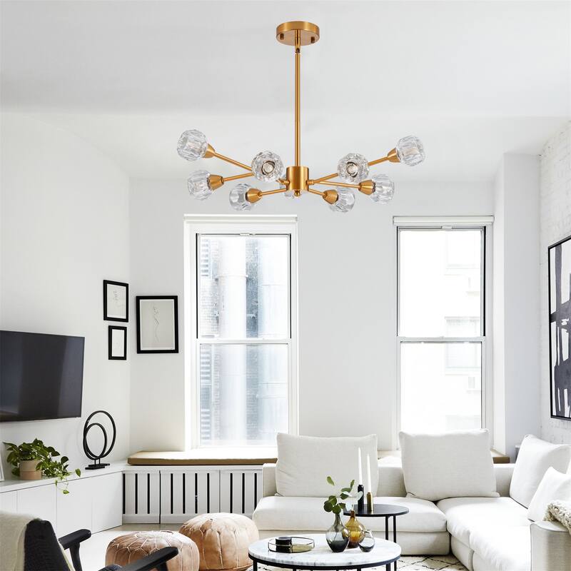 9 Lights Crystal Chandeliers(Bulbs Not Included)