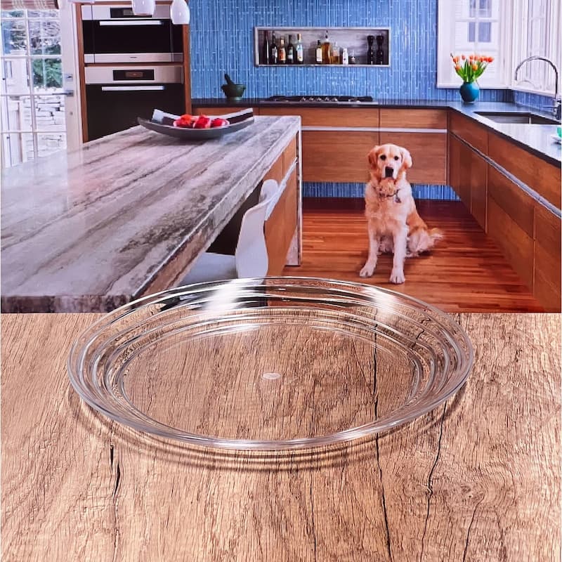 Designer Swirl 12" Acrylic Dinner Plates Set of 4