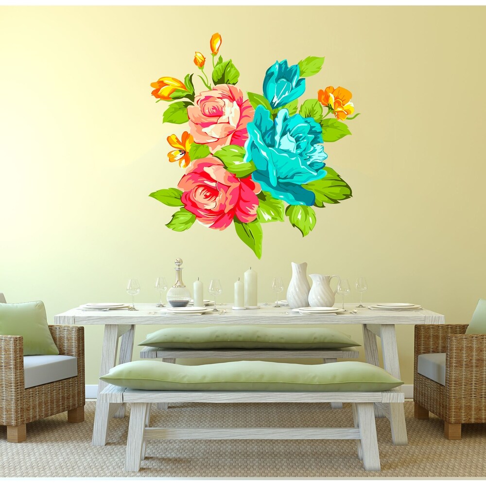 Elegant Floral Wall Transfer /Interior Wall Decal Flower Wall Sticker fl54 
