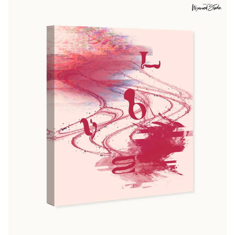 Wynwood Studio Canvas Abstract Graphic Fusion Red Modern & Contemporary Wall Art Canvas Print