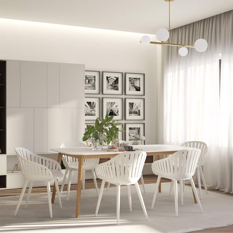 Amazonia Hawaii Dining Table, White or Black