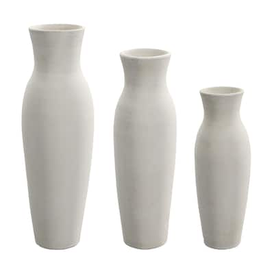 Oswald Vase, White (Set of 3)