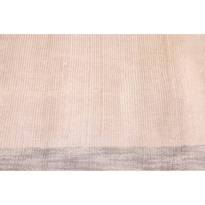 ECARPETGALLERY Hand Loomed Shimmer Beige Viscose Rug - 7'11 x 10'11