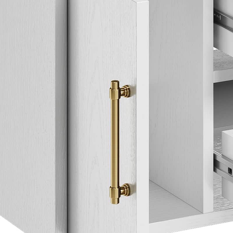 Moasis 40"/48" Wide Floating Wall Mounted Bathroom Vanity with 2 Drawers & 2 Storage Cabinet