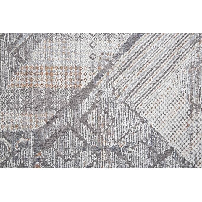 Xofaq Power Loomed Distressed Geometric Modern Stain Resistant Area Rug By HomeRoots