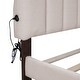 preview thumbnail 11 of 9, Queen Size Upholstered Platform Bed with Storage Drawer, LED Lights, and USB Ports