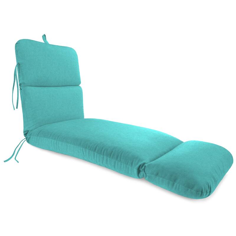74" x 22" Outdoor Chaise Lounge Cushion with Ties and Loop - 74'' L x 22'' W x 5'' H - Downey Bashful