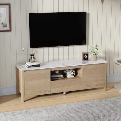 58" Modern TV stand Entertainment Center TV cabinet with Storage - 58 inches