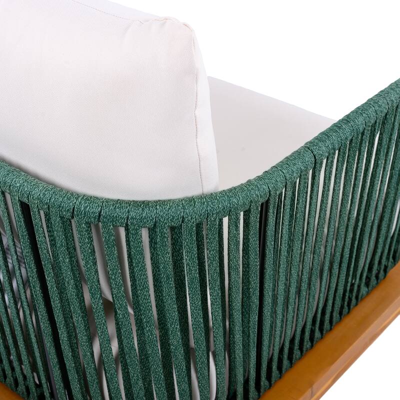 Christopher Knight Home - Emerson Coastal Acacia Wood Outdoor Chair with Cushions