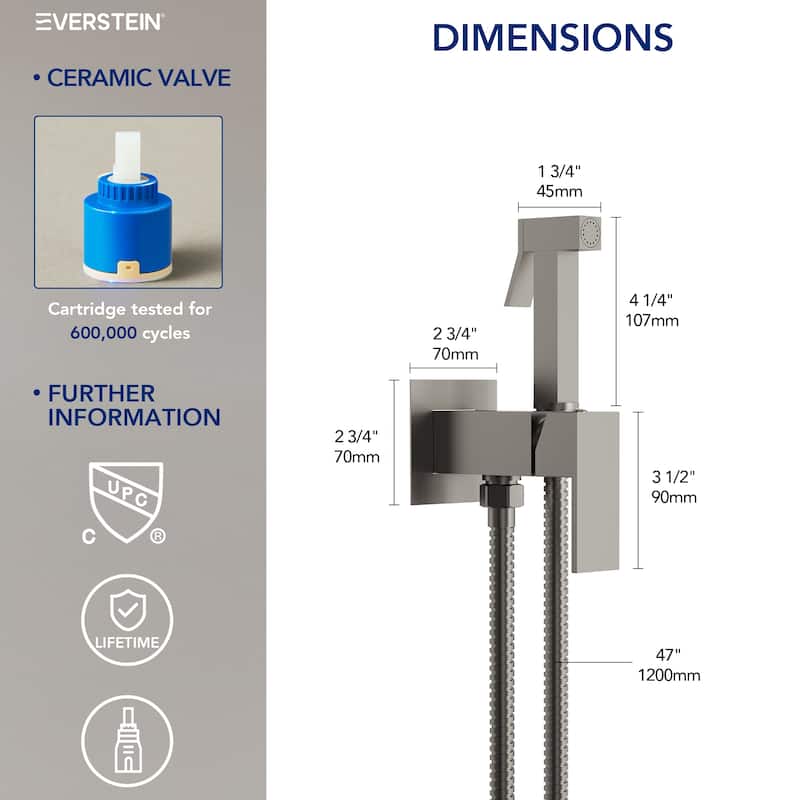 Multi-Function Handheld Bidet Sprayer with Temperature Control, Bidet Attachment for Toilet - N/A