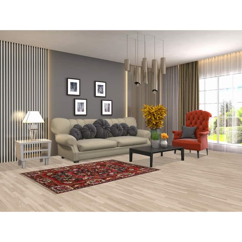 Hand Knotted Oriental 100% Wool Carpet Traditional Floral Pink Bakhtiari Area Rug - 5' 3'' X 3' 7''