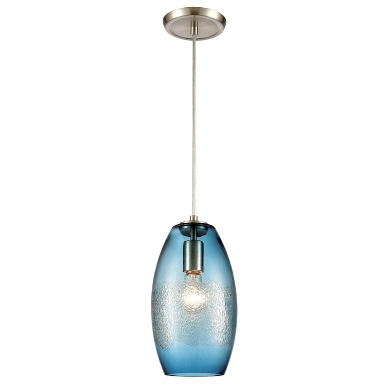 Ebbtide 6-inch Wide 1-Light Mini Pendant in Satin Nickel - Satin Nickel