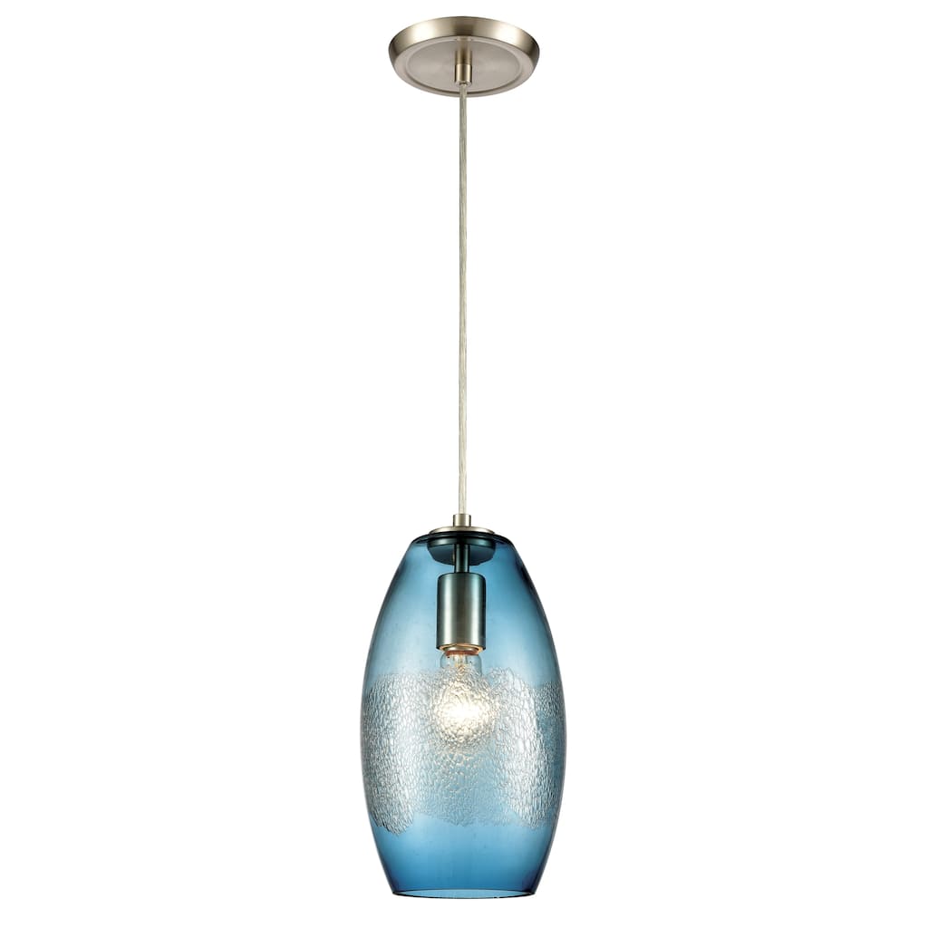Ebbtide 6-inch Wide 1-Light Mini Pendant in Satin Nickel