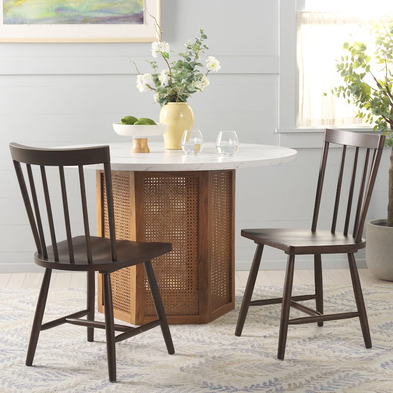 SAFAVIEH HOME Sani 35-inch Spindle Chair (Set of 2) - 17"W x 20"D x 35"H