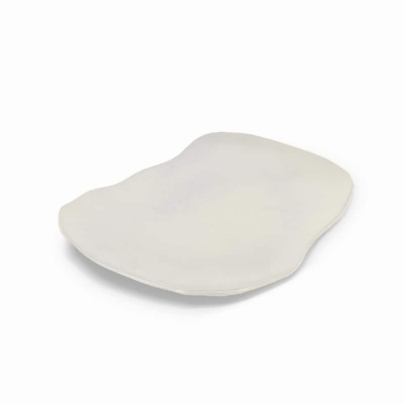 Board Plate Ceramic XL Set of 2 White - White
