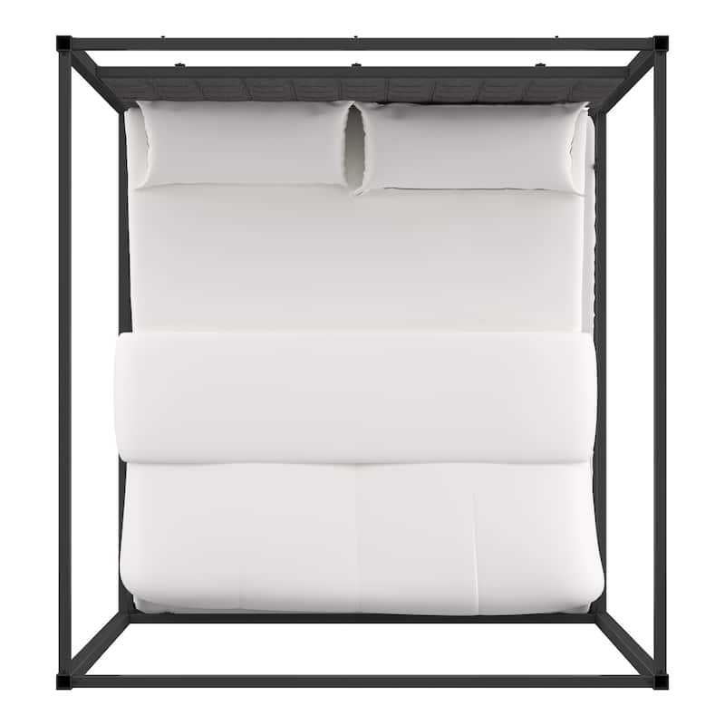 Solivita King-size Black Nickel Frame Canopy Bed by INSPIRE Q Bold