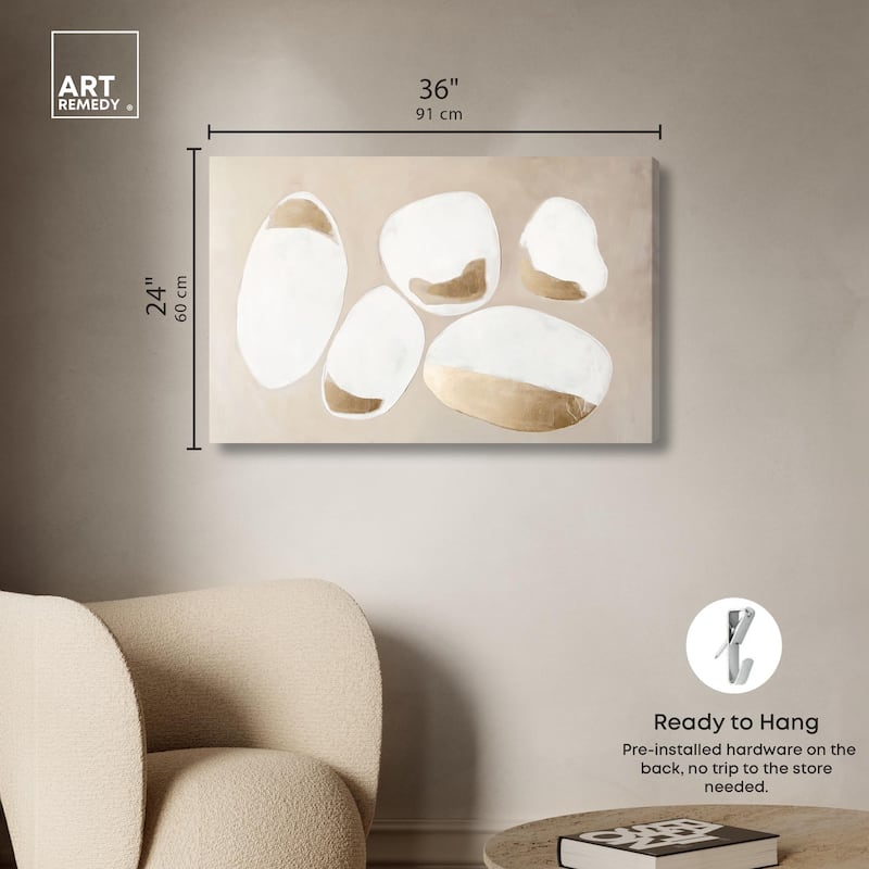Gilded Cairn II Canvas by Art Remedy, Gallery Wrapped