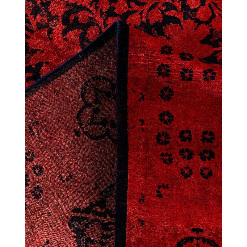 Contemporary Overdyed Wool Hand Knotted Area Rug - 6' 1" x 8' 10"