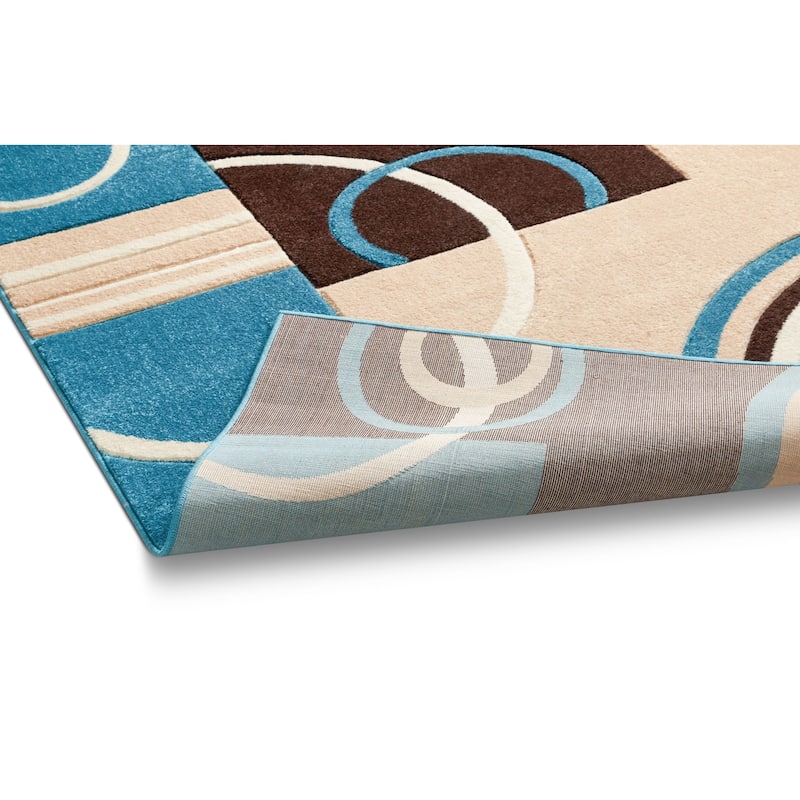 Well Woven Ruby Galaxy Waves Modern Geometric Area Rug