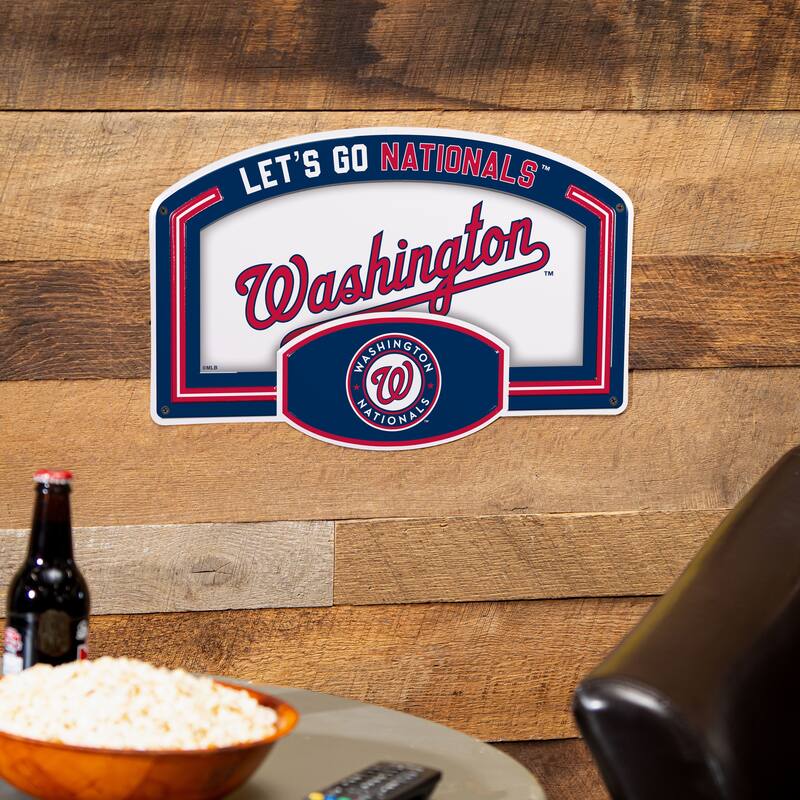 Washington Nationals Embossed Steel Wall Sign, 11" x 17"