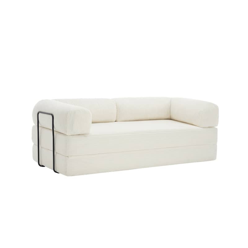 Oversized Corduroy Convertible Floor Sofa Bed Sleeper Couch