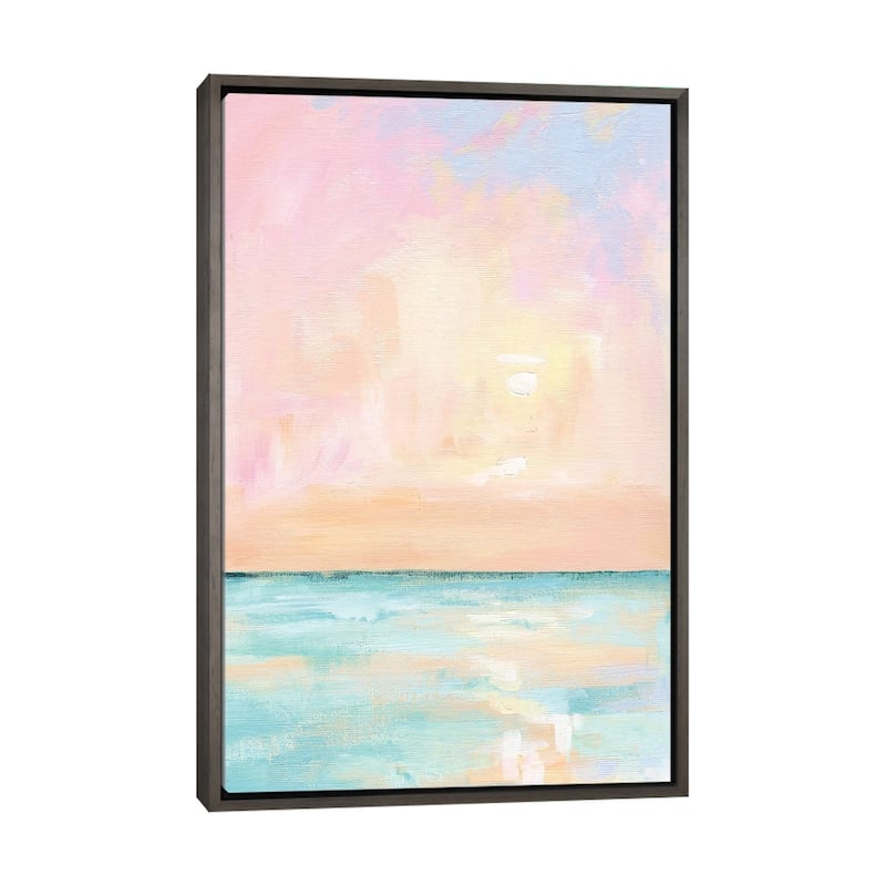 "Pastel Florida Sunset" by April Moffatt Framed - 60x40 - Charcoal