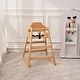 preview thumbnail 19 of 24, Wooden Double Solid Wood Feeding, Eat & Grow Portable High, Easy to Clean Baby Booster Chair in Walnut Finish