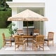 preview thumbnail 10 of 20, Cambridge Casual Chignik 7-piece Teak Patio Extendable Dining Set