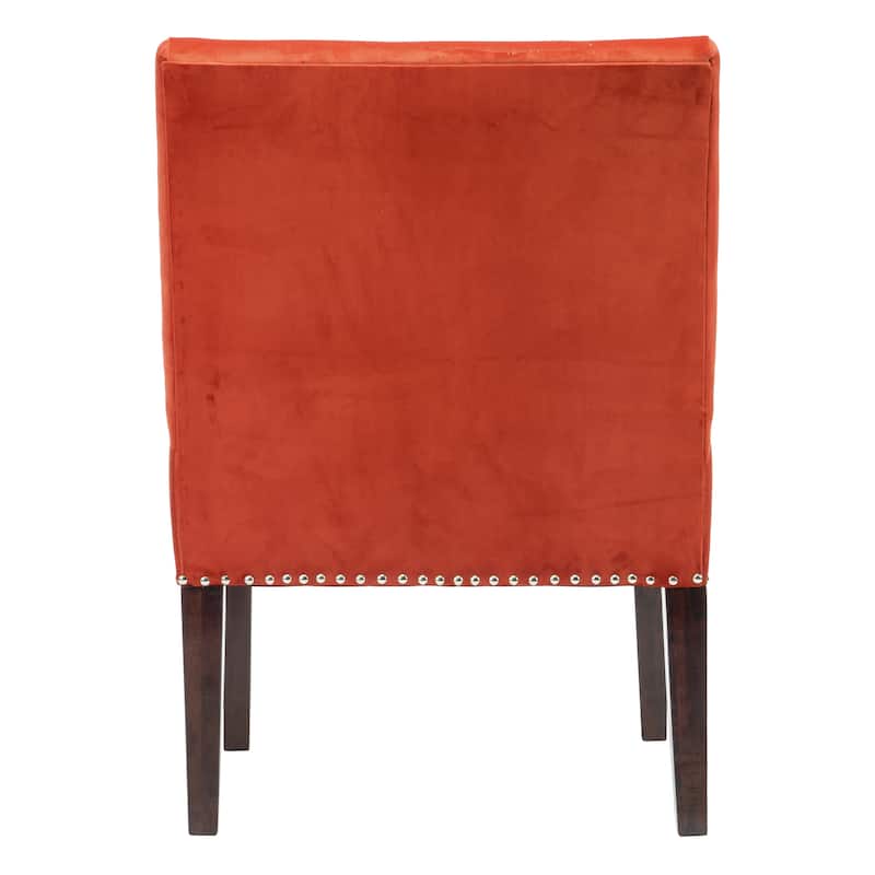 Samantha Indoor Living Room Velvet Slipper Chair by Sole Designs