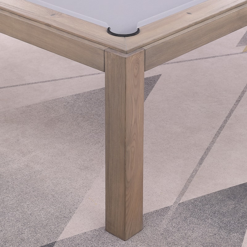 Olivia GreyWash Ash 7ft Billiard Slate Pool Table with dining top
