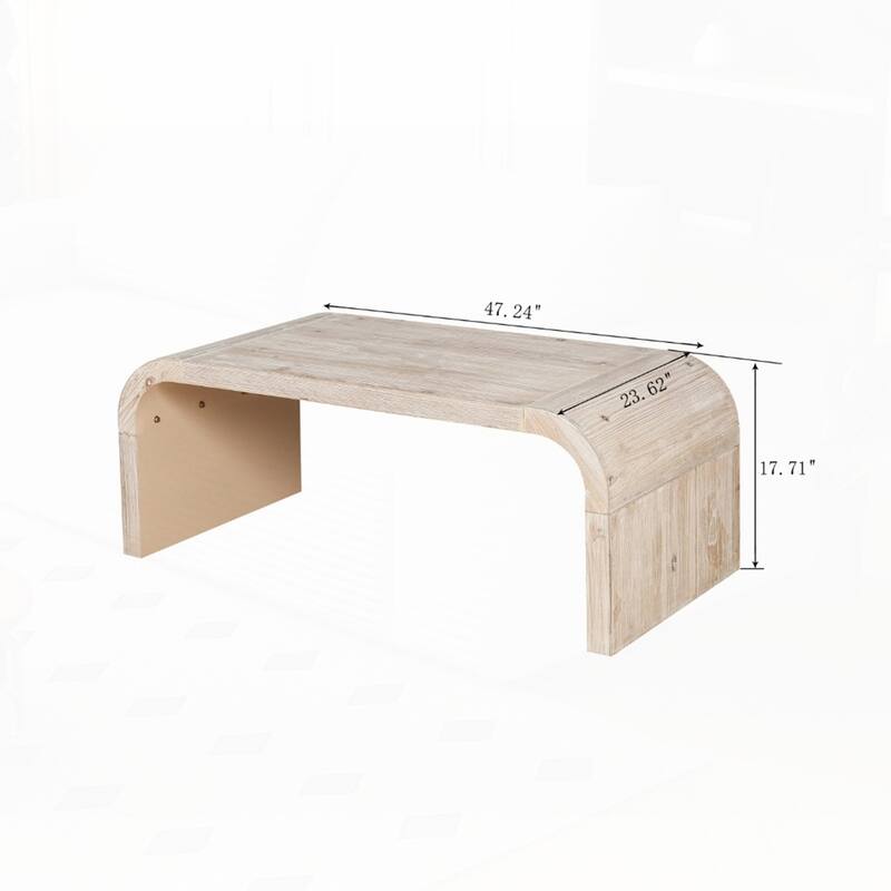 Curved Art Deco Design Vintage Crafts Coffee Table