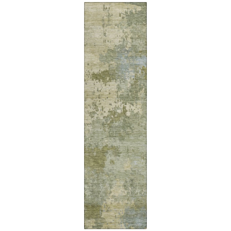 Machine Washable Indoor/Outdoor Modern Blend Chantille Rug