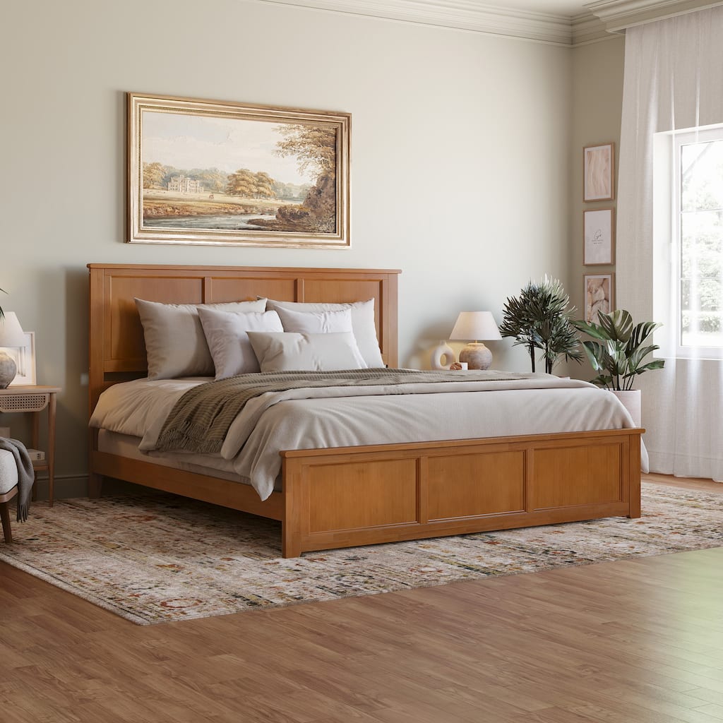 Madison Wood Low Profile Platform Bed with Matching Footboard