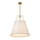 preview thumbnail 7 of 91, Mid Century 4-Light Conical Fabric Shade Lantern Pendant Ambient Light