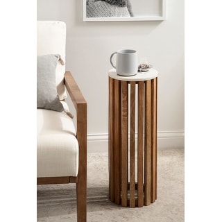 Kate and Laurel Paynter Marble Drink Table - Bed Bath & Beyond - 36337946