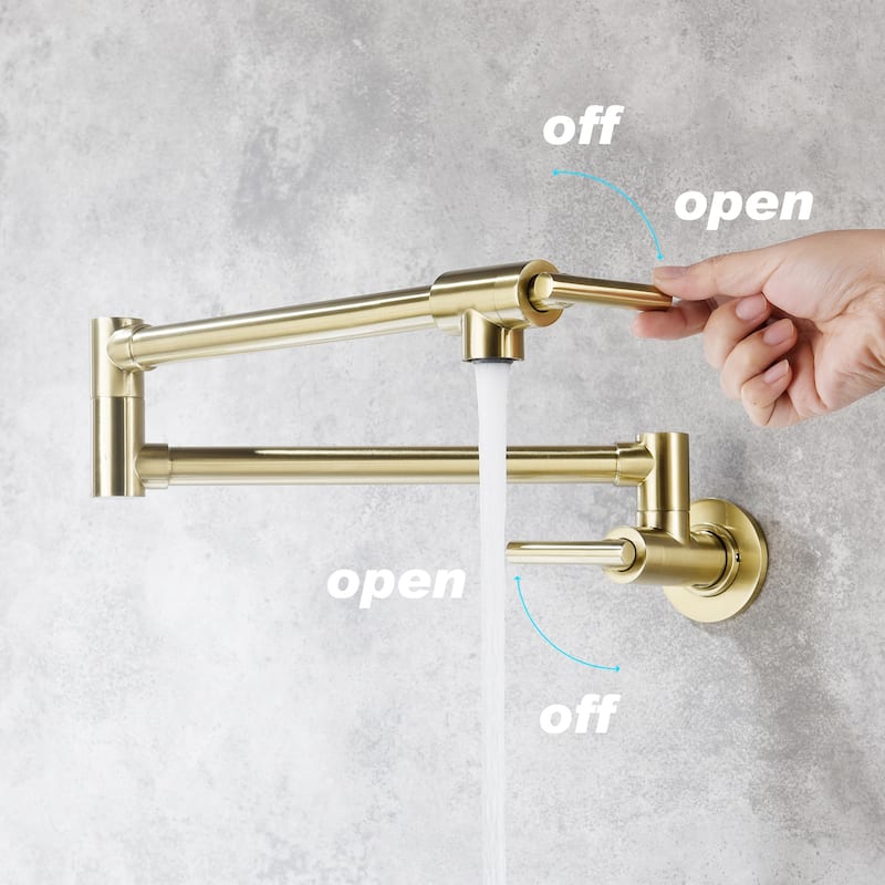 GIVINGTREE Farmhouse Wall Mount Pot Filler kitchen Faucet - 18.3" x 13.5"