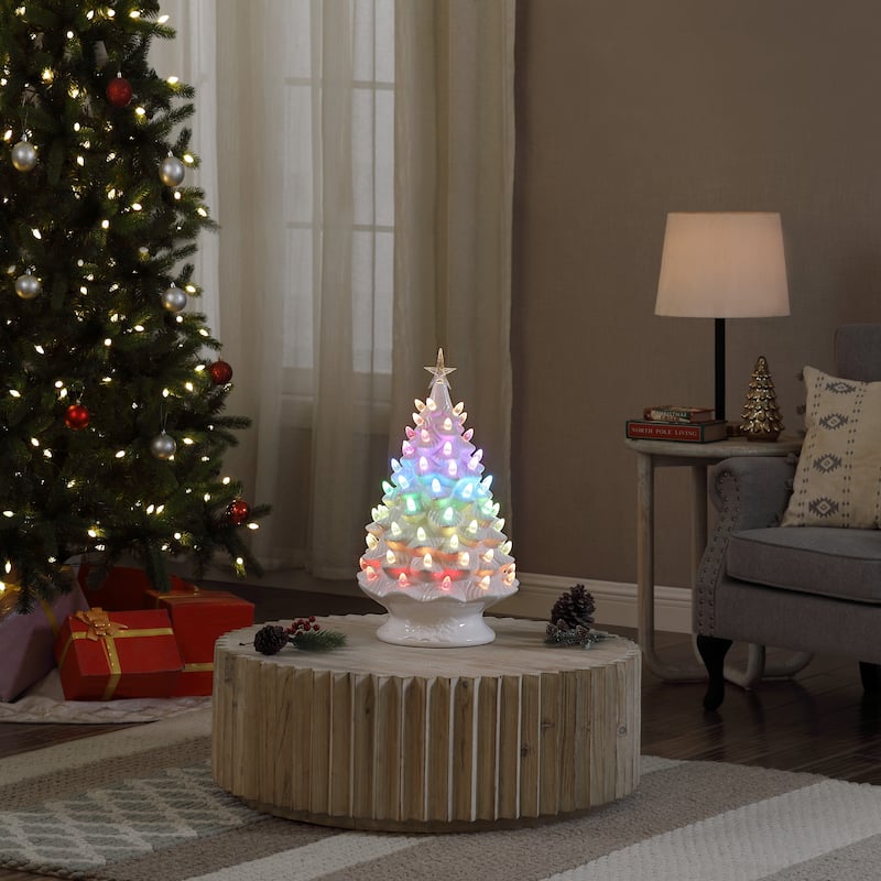 24 in. Nostalgic Ceramic Tree with RGB Lightshow