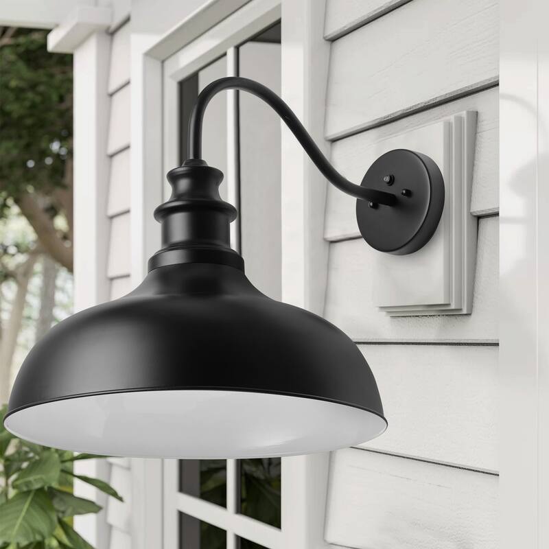 Unique Gooseneck Outdoor Barn Light Dusk to Dawn Wall Sconce for House