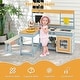 preview thumbnail 6 of 4, 2-in-1 Mud Kitchen & Kids Picnic Table Kids Kitchen Playset with Bench