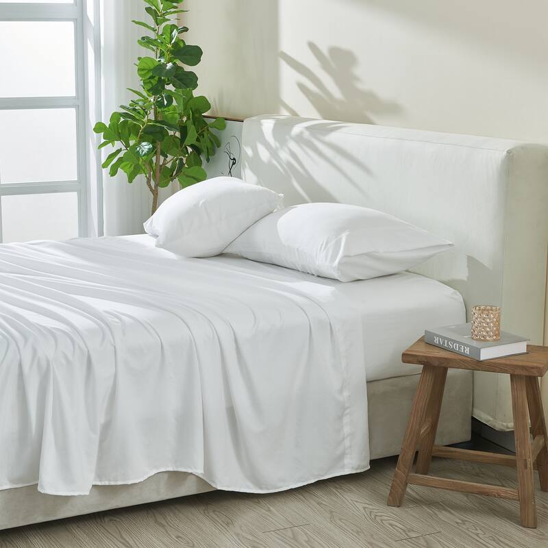 Patina Vie Maison Pre-Washed Microfiber Ultra-Soft Solid Bed Sheet Set