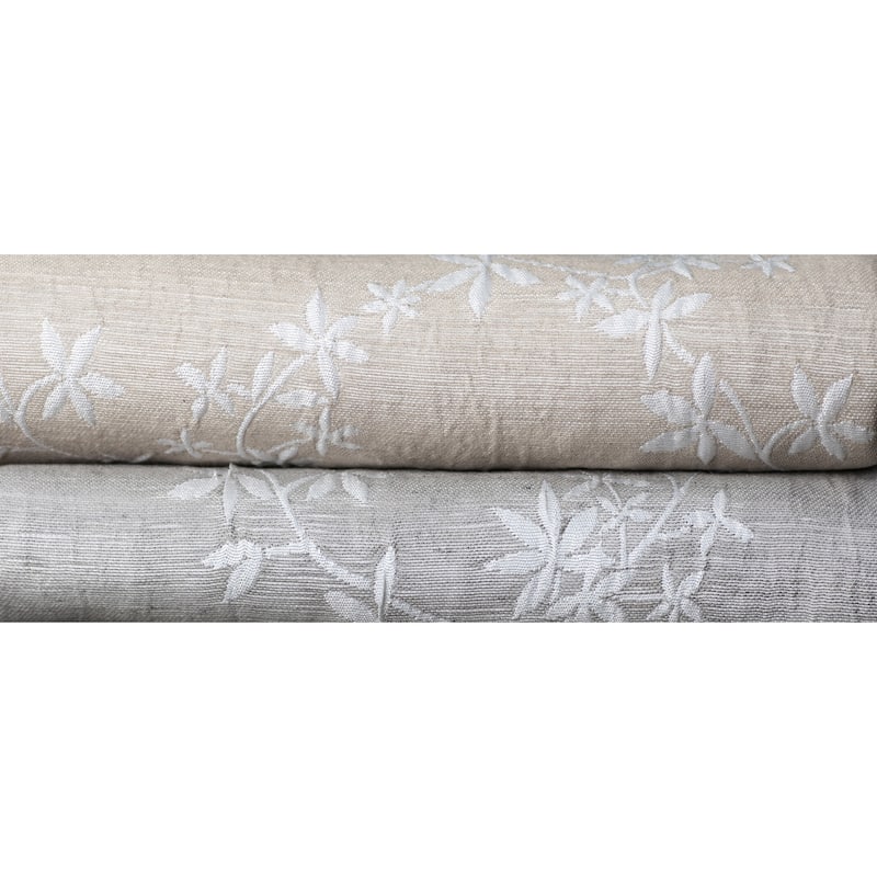-Floria Rod Pocket Curtain Single Panel, 52 by 63-Inch, Gray
