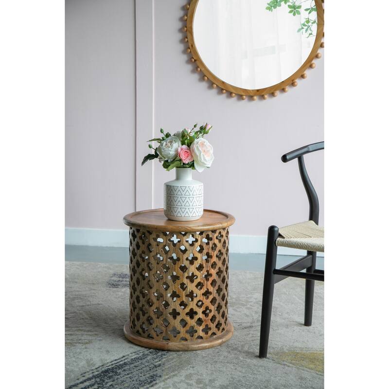 D5.9x7.9" Round Ceramic Vase with Geometric Pattern Gloss Finish Home Decor