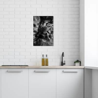 Wynwood Studio Canvas Abstract Rock Textures Black and Modern & Contemporary Wall Art Canvas Print