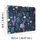 preview thumbnail 5 of 7, Disney Encanto Navy Embroidery Floral Peel and Stick Wallpaper by RoomMates