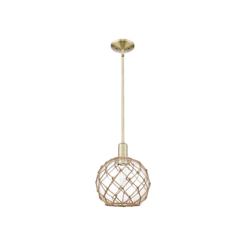 Innovations Lighting Endless Possibilities Arcadia - Farmhouse Rope - 1 Light 10" Stem Hung Mini Pendant