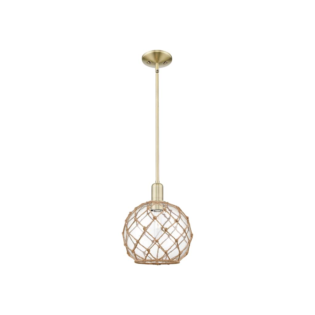 Innovations Lighting Endless Possibilities Arcadia - Farmhouse Rope - 1 Light 10" Stem Hung Mini Pendant