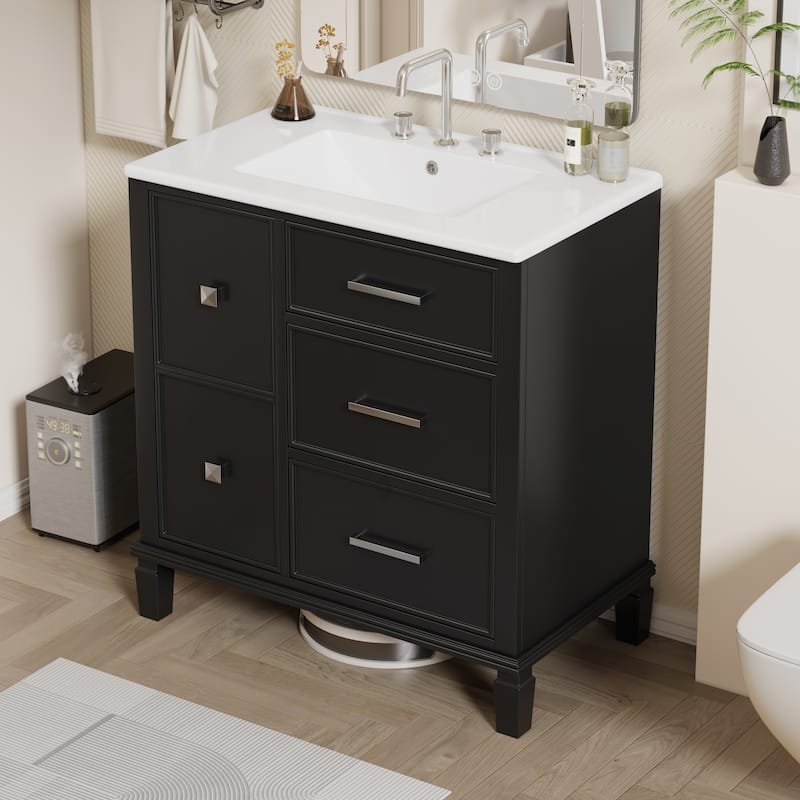 Sophisticated Bathroom Vanity with Innovative Drawer Design and Ample Storage