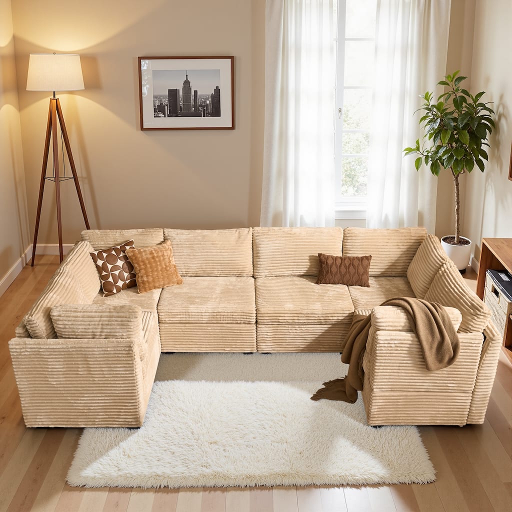 OVIOS Corner Plush Sofa