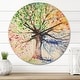 preview thumbnail 1 of 7, Designart 'Four Seasons Tree' Oversized Floral Wall CLock 23 in. wide x 23 in. high